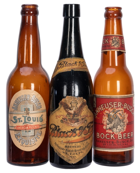  Three old Anheuser-Busch beer bottles. St. Louis: Anheuser-...