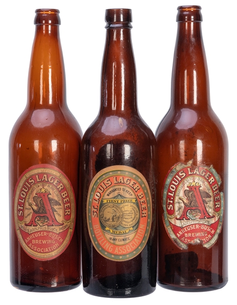  Three Pre-Prohibition Anheuser-Busch St. Louis Lager Beer B...