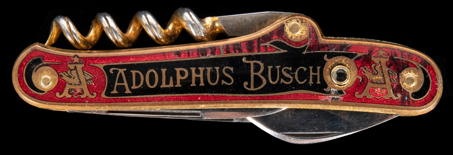  BUSCH, Adolphus (1839-1913). Stanhope Pocket Knife with Cor...