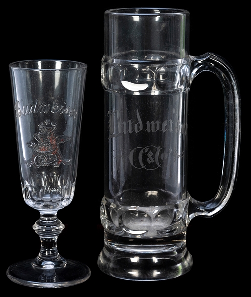  Two pre-Prohibition drinking glasses. [N.p. n.d., ca. 1900s...