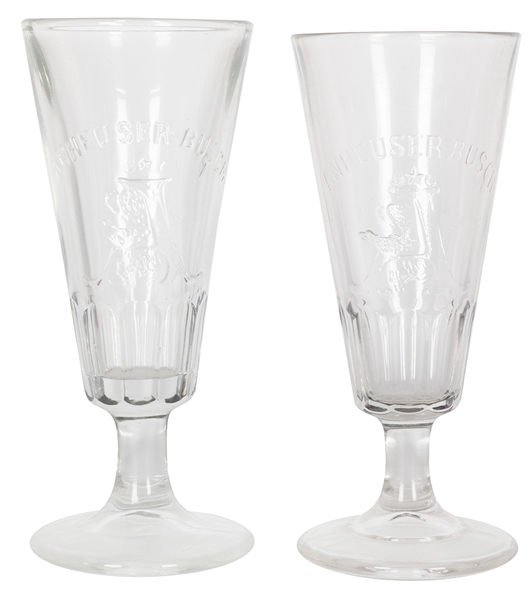  Two Anheuser Busch Pre-Prohibition Pilsner Glasses. Circa 1...