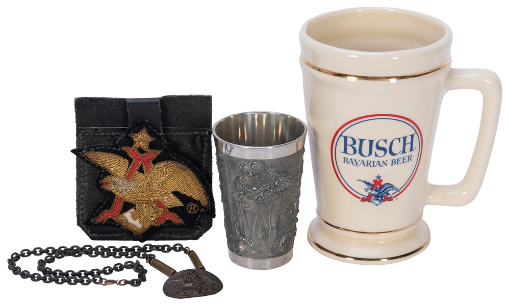  Anheuser Busch Memorabilia. Four items. Circa 1940s/1980s. ...