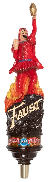  Anheuser Busch Faust beer tap handle. Circa 1990s. Height 1...