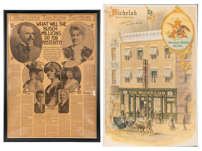  [ANHEUSER-BUSCH]. Group of ephemera. Including: “What Will ...