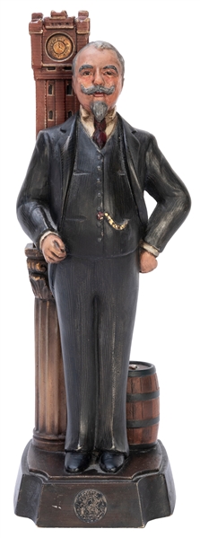  Adolphus Busch Wooden Figurine. Circa 1920s. Acrylic hand-p...