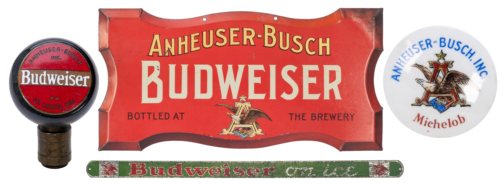  Anheuser Busch Memorabilia. Four pieces. Group includes: a ...