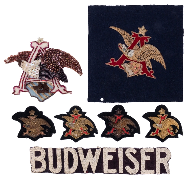  Group of Seven Anheuser Busch Embroidered Patches. Includes...