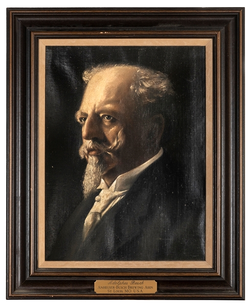  BUSCH, Adolphus (1839-1913). Adolphus Busch Oil Portrait. O...