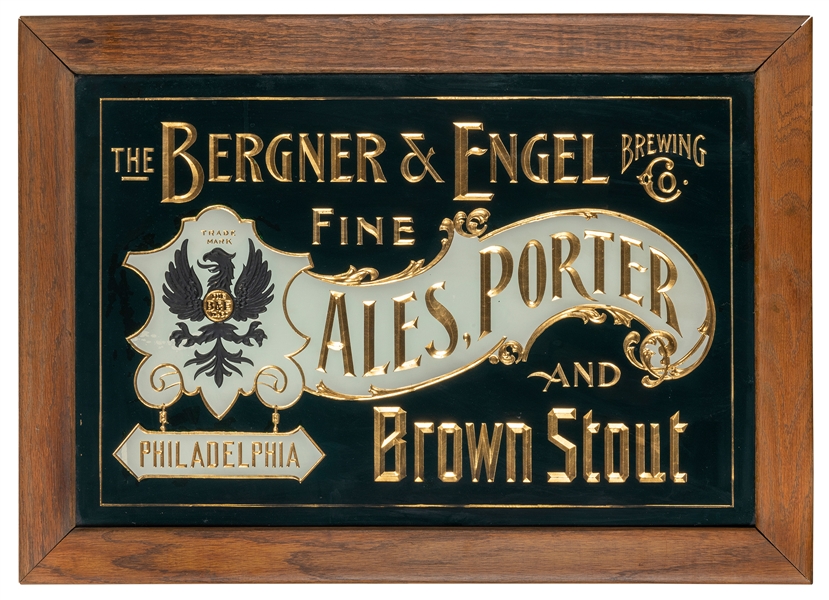  Bergner & Engel Brewing Co. Sign. Philadelphia: The Bergner...