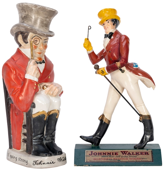  Johnnie Walker Whisky Figural Advertising. Two Pieces. Incl...