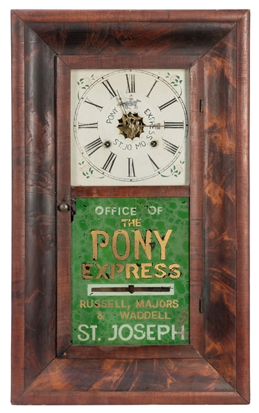  The Pony Express Advertising Clock. St. Joseph, MO: The Pon...