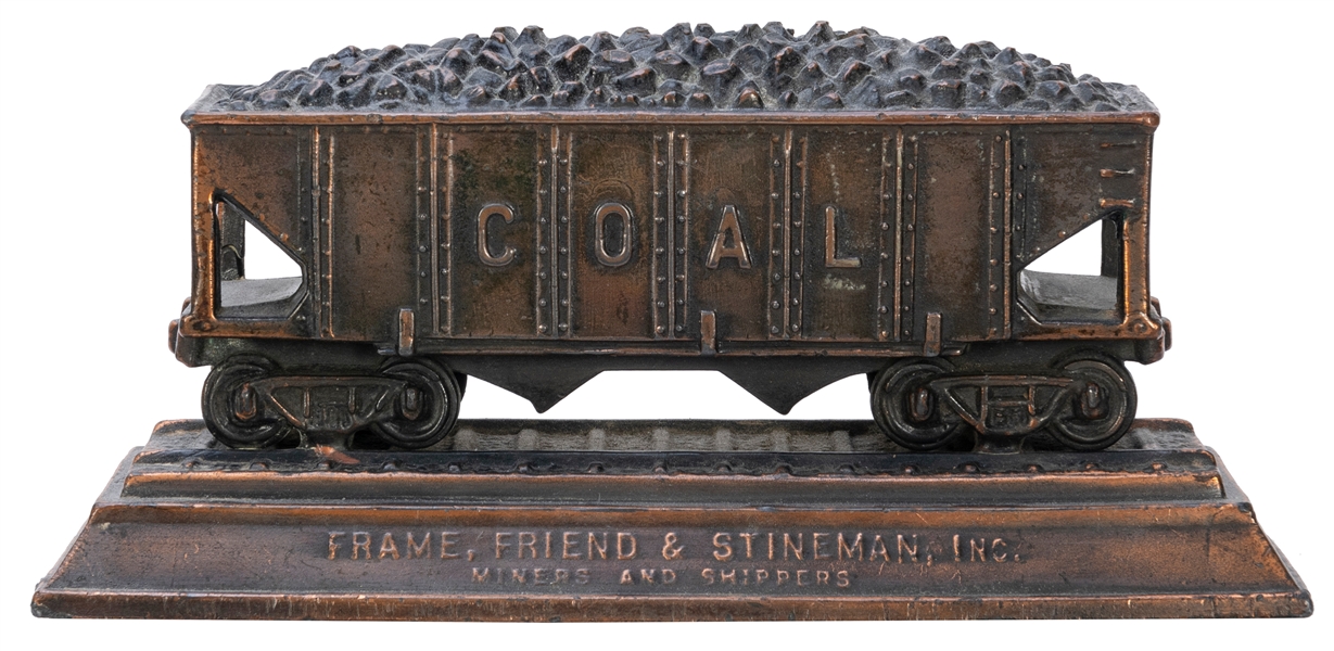  Frame, Friend, and Stineman Coal Car Paperweight. Paperweig...