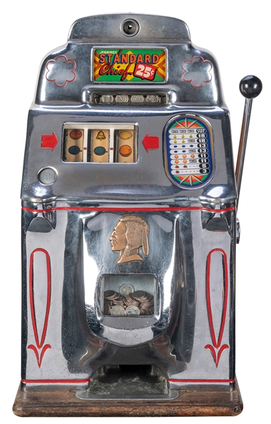  Jennings 25 Cent “Standard Chief” Slot Machine. Chicago: Je...