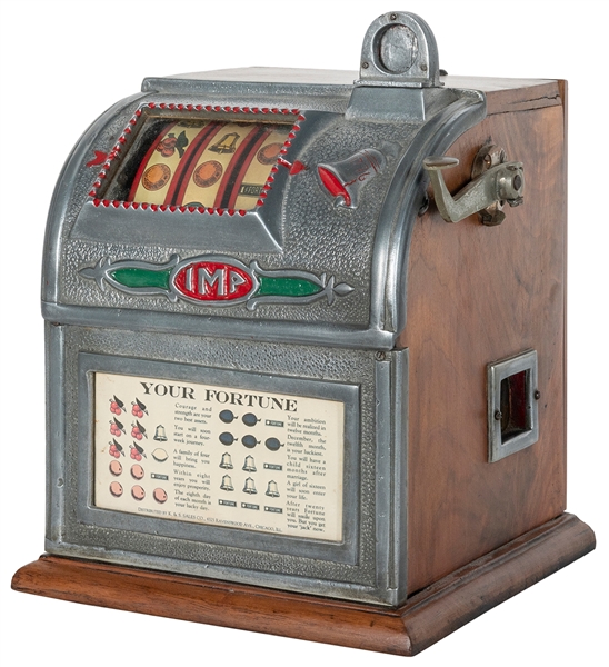  “Imp” 1 Cent Countertop Fortune-Teller Slot Machine. [Chica...