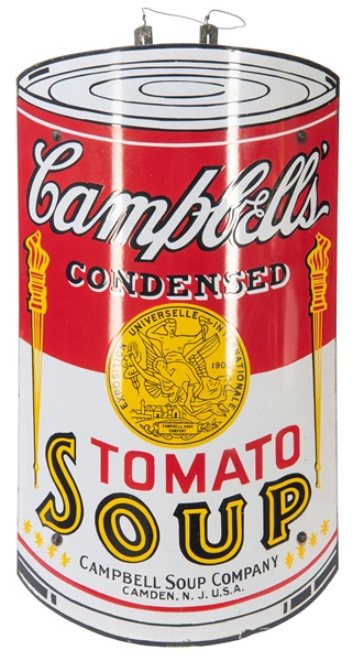  Campbell’s Tomato Soup Porcelain Corner Sign. Camden, NJ: C...