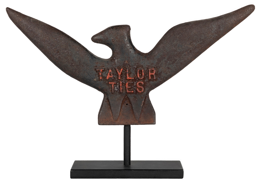  Taylor Ties cast iron display rack topper. Early/mid-20th c...