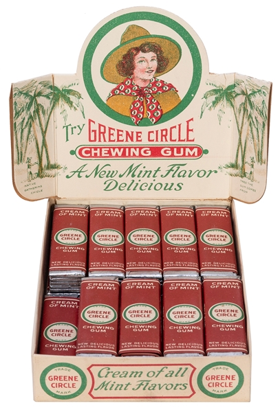  Greene Circle Chewing Gum in Original Box. Chicago, 1923. A...