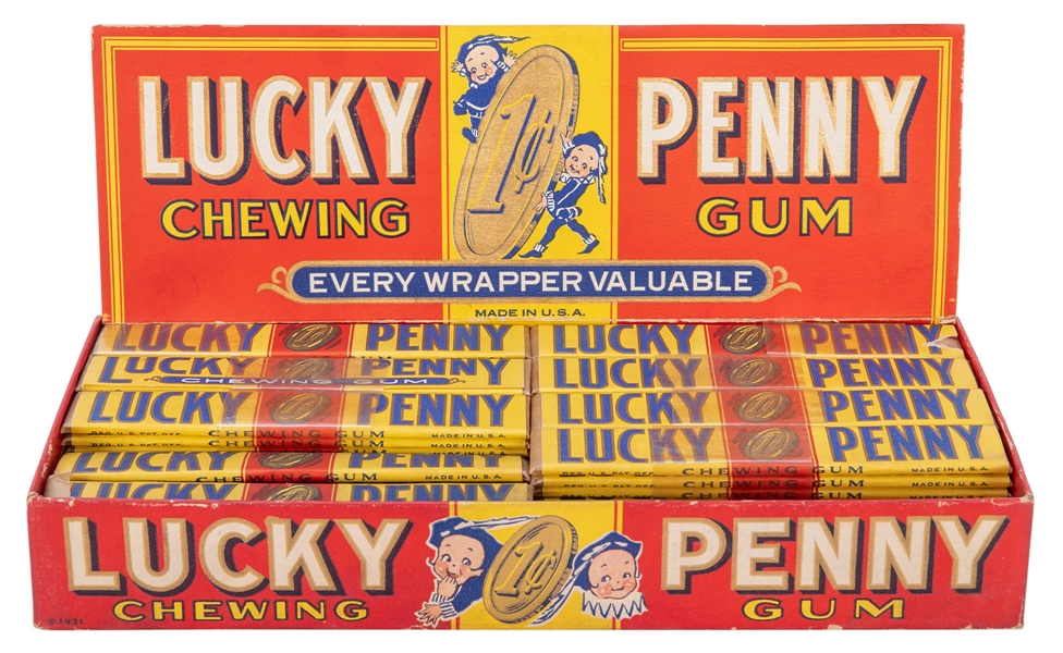  Orbit Gum Lucky Penny 1 Cent Chewing Gum in Original Box. C...