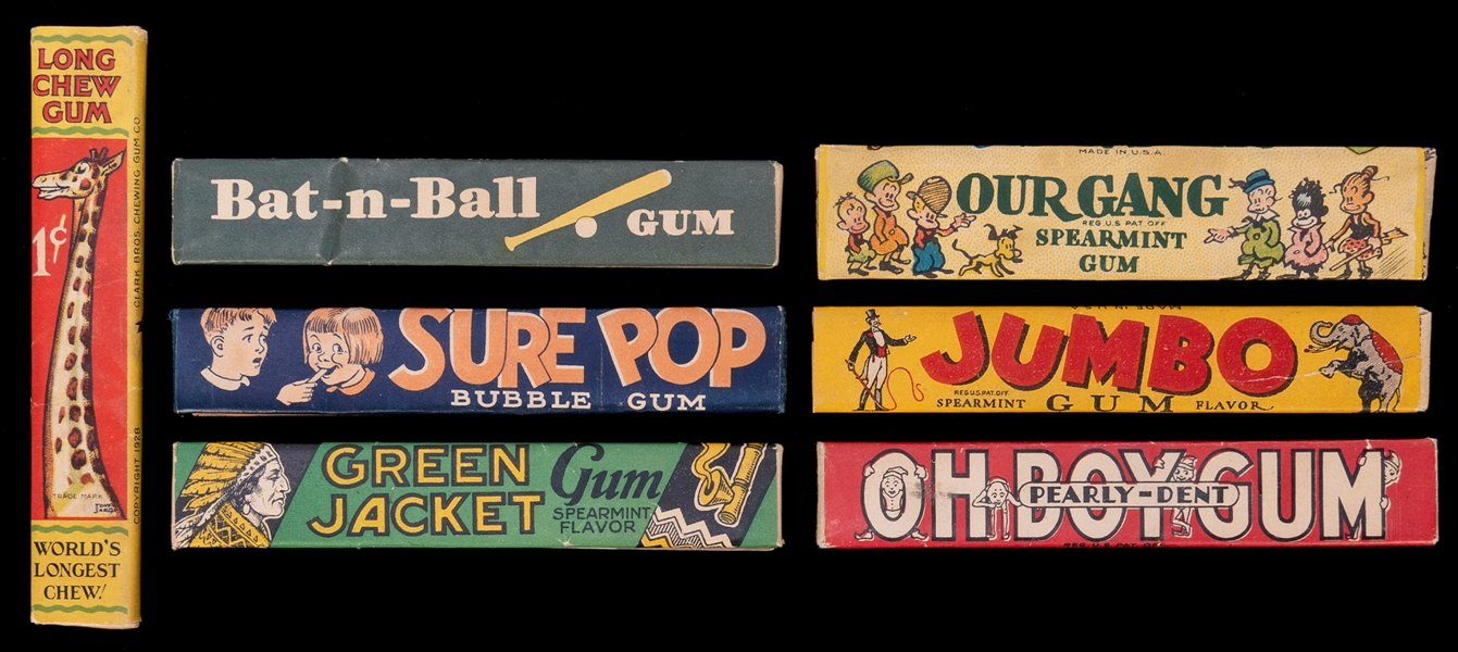  Seven Sticks of Long / Jumbo Chewing Gum. V.p., ca. 1920s/3...