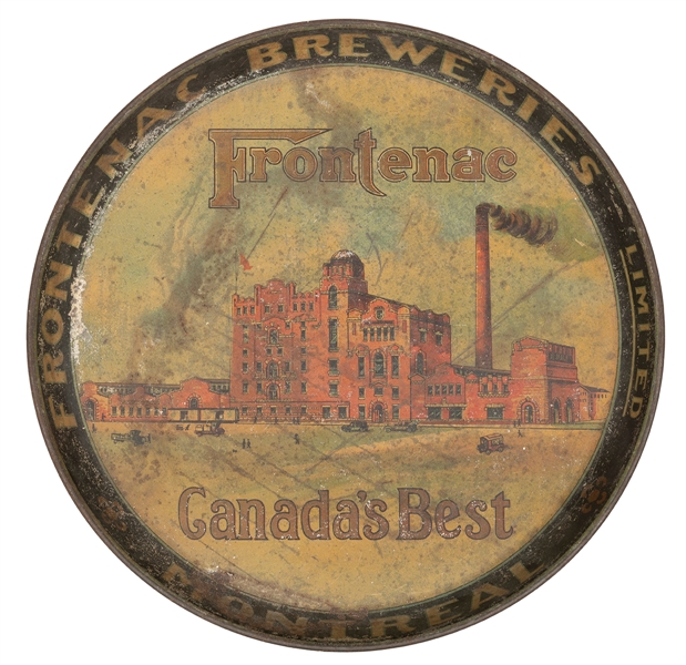  Frontenac Factory Beer Tray. Montreal, Canada: Frontenac Br...