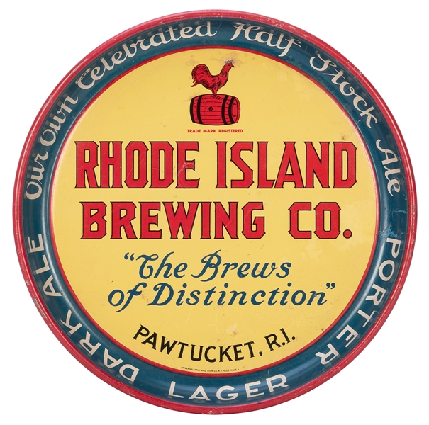  Rhode Island Brewing Tray. Pawtucket, RI: Rhode Island Brew...