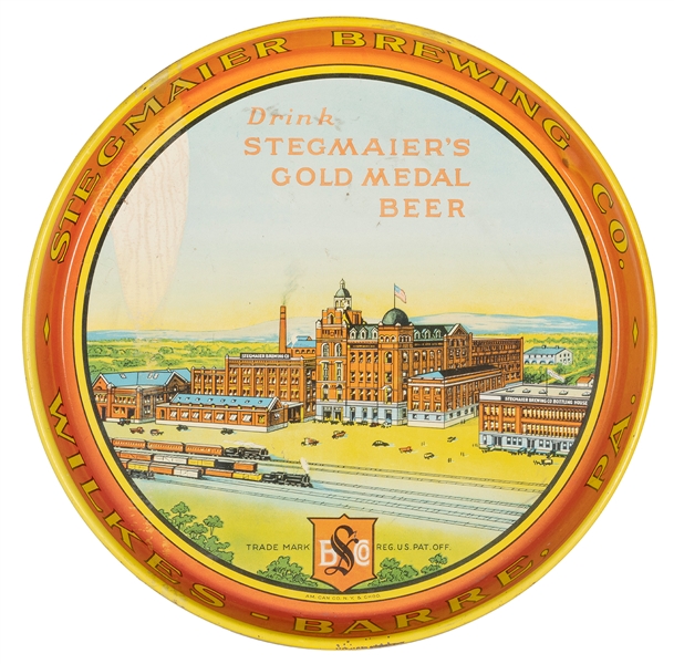  Stegmaier Beer Serving Tray. Wilkes-Barre, PA: Stegmaier Br...