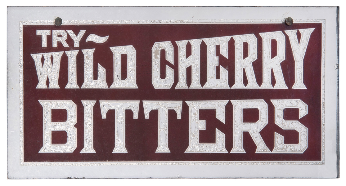  Try Wild Cherry Bitters sign. [Mosby & Co., ca. 1900s]. Rev...