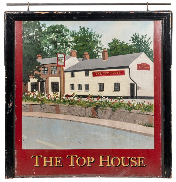  The Top House hand-painted hanging pub sign. [Burgess Hill,...