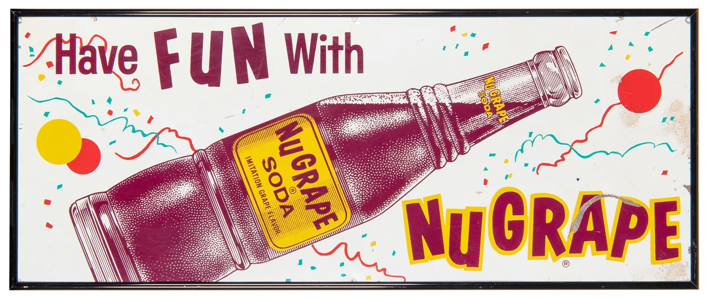  Have Fun with NuGrape metal advertising sign. [1950s-1960s]...