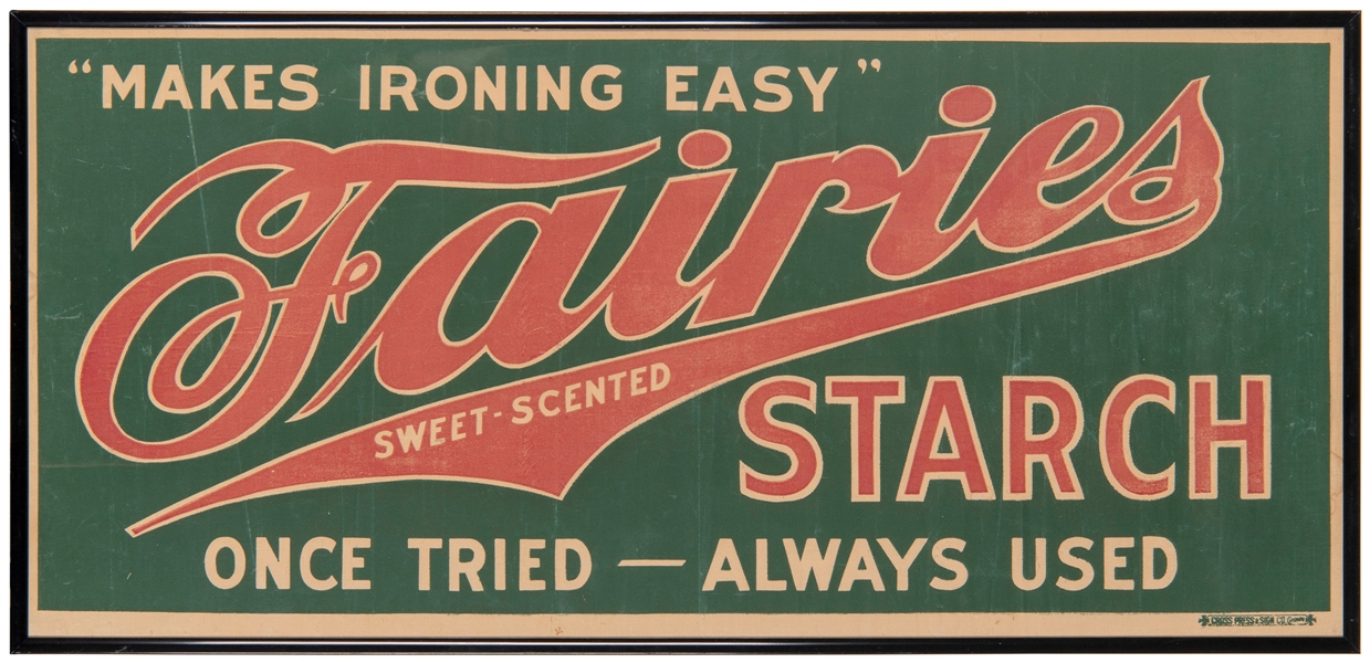  Fairies Sweet-Scented Starch sign. Chicago: Cross Press & S...