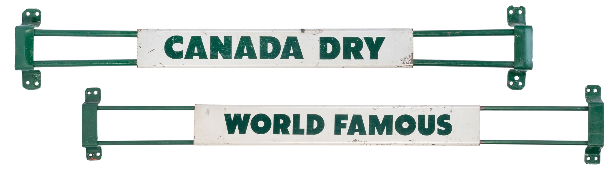  Canada Dry Ginger Ale. Group of 2 door push signs. Circa 19...