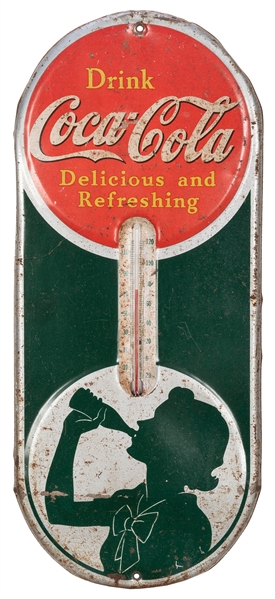  Coca-Cola “Delicious and Refreshing” thermometer sign. [Ca....