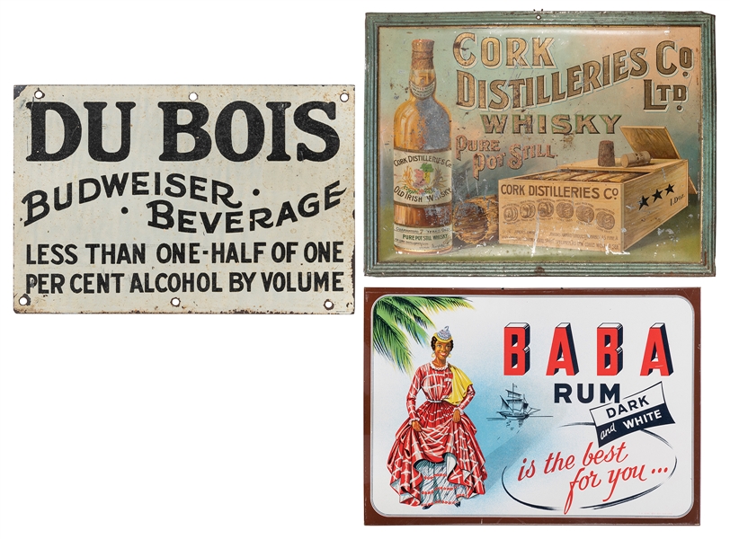  Three signs for alcoholic and non-alcoholic drinks. [V.p., ...