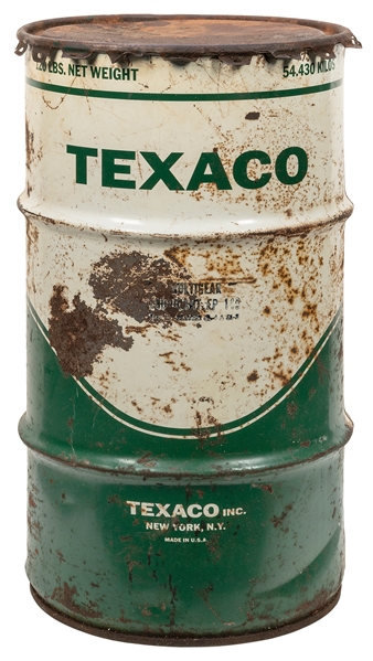  Texaco Oil Drum. [U.S.A.: Texaco, Inc., ca. 1950s-1960s]. 1...