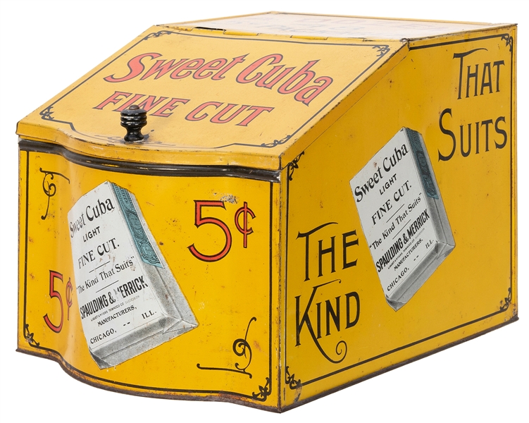  Sweet Cuba Fine Cut Tobacco tin. Chicago: Spaulding & Merri...