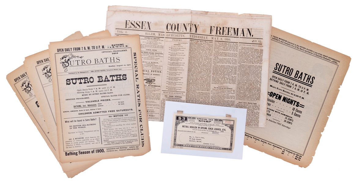  Group of advertising ephemera and prints. Including: Specia...