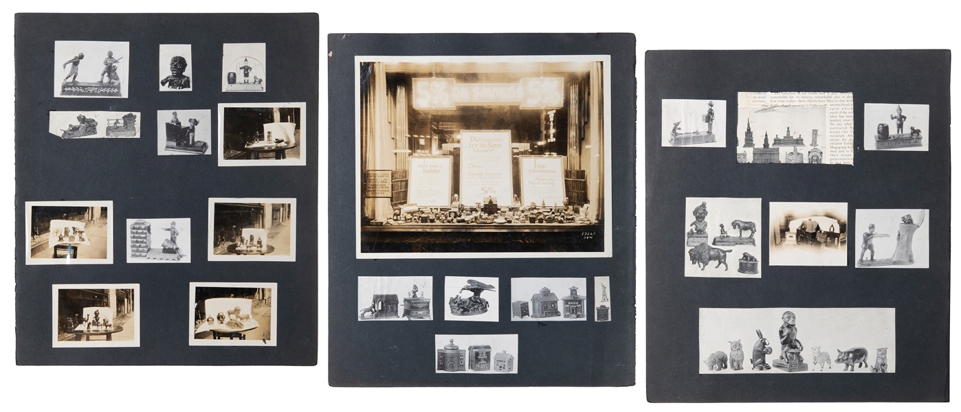  Group of 7 photographs and 24 magazine clippings of metal b...