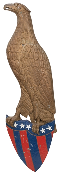  Cast aluminum eagle with American shield. [20th century]. 4...