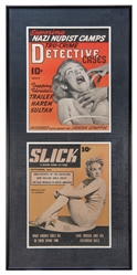  Two pulp magazine covers framed together. Including: Tru-Cr...