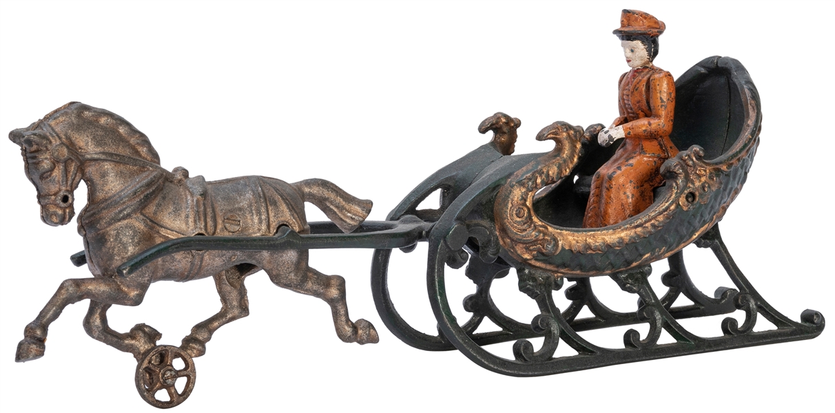  Hubley cast iron one-horse sleigh toy. [Lancaster: Hubley M...