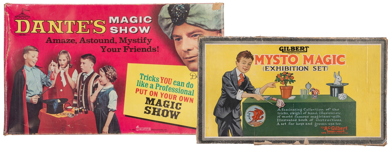  Pair of vintage magic sets. Including Dante’s Magic Show (D...