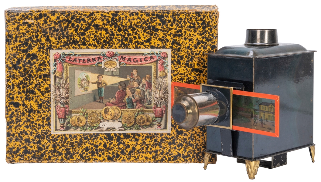  [MAGIC LANTERN]. 19th Century Magic Lantern in Original Box...