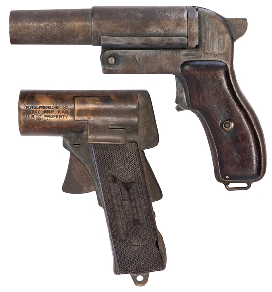  Group of 2 flare pistols. Including: Czech flare pistol. Fr...