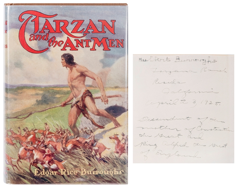  BURROUGHS, Edgar Rice (1875–1950). Tarzan and the Ant Men. ...