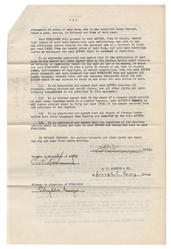  BURROUGHS, Edgar Rice (1875–1950). Typed document signed (“...