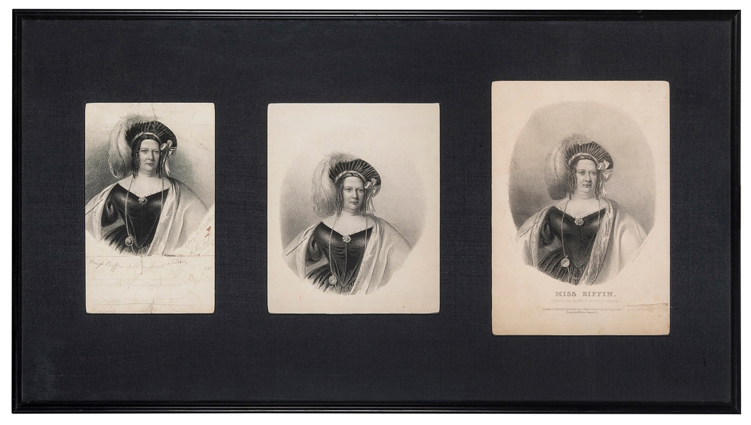  BEFFIN, Sarah (1784 – 1850). Three Portraits of Armless Art...