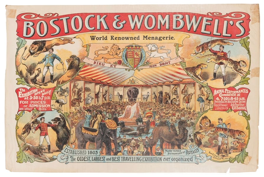  BOSTOCK, Frank (1866 – 1912). Bostock & Wormbwell’s World R...