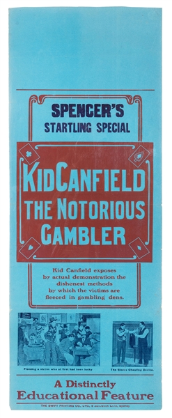  CANFIELD, Kid (George Washington Bonner, 1878 – 1935). Kid ...