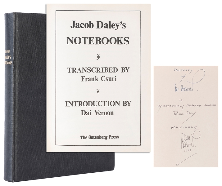  DALEY, Jacob (1897 – 1954). Jacob Daley’s Notebooks. [Teane...