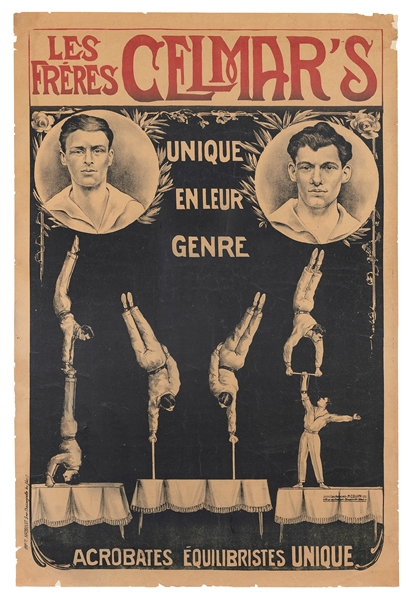  [EQUILIBRISTS] Les Freres Cellmar’s. [Paris] Affiches M. Co...